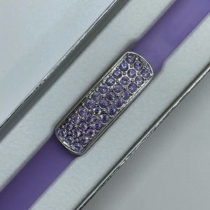 Swarovski crystal adjustable rubber bracelet